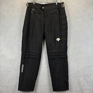 Descente Ski Pants 34 x 29 Black Snowboard Waterproof Insulated Adjustable